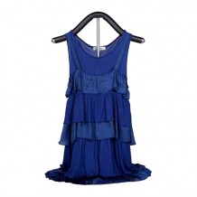 藍色層層連身裙