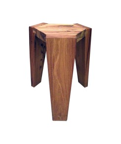 Elm Wood Hexagonal Stool 1a