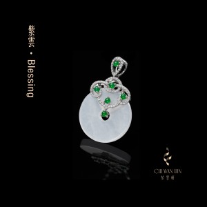 Blessing Series – Icy jadeite designer peace buckle