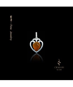 Série Toque de Luxo - Pingente de Luxo em Jade Vermelha