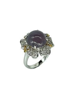 Jadeite Series-Natural Burma Jadeite Diamonds Ring