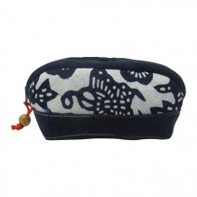 Clutch Bag with White Motif