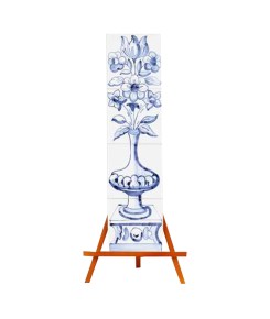 Hand Painted Mural of Azulejo