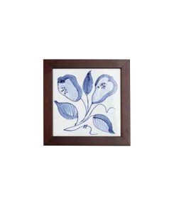 Hand Painted Azulejo (Pear Flowers)
