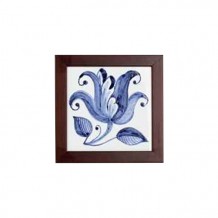 Hand Painted Azulejo (Lily)