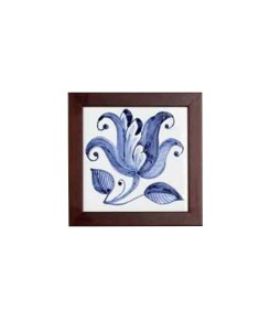 Hand Painted Azulejo (Lily)