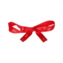 包裝絲帶 (紅色絲帶, 金色公司logo)