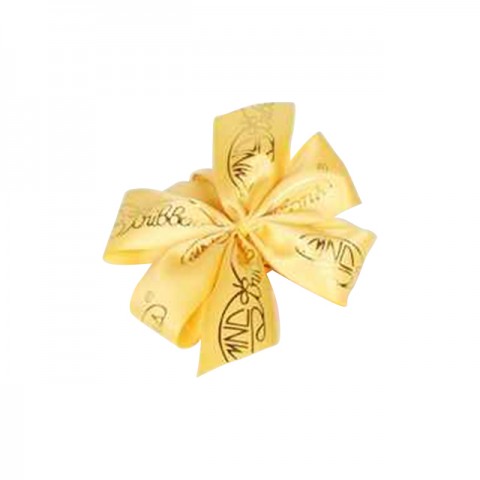 包装丝带 (黄色丝带, 金色公司logo)