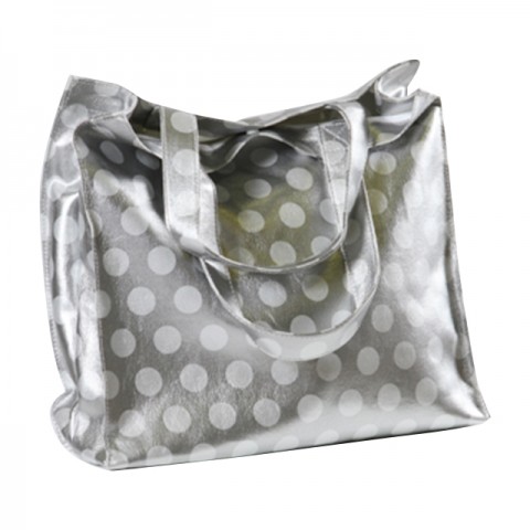 Silver Polka Dot Handbag