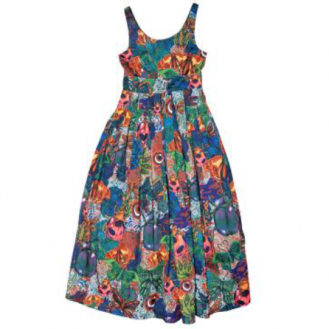Insect pattern camisole dress
