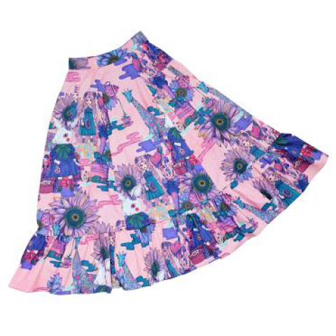 rabbit pattern large skirt