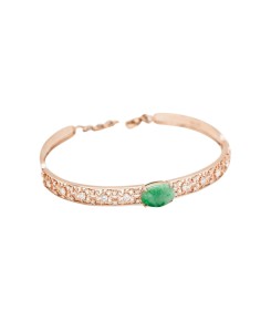 18KRG Jade&Diamonds  Bangle