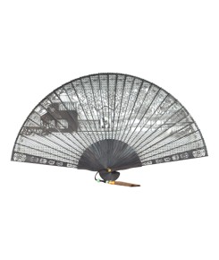 蘇州園林細拉烏木扇