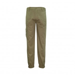 Men's cotton khaki thin legged trousers