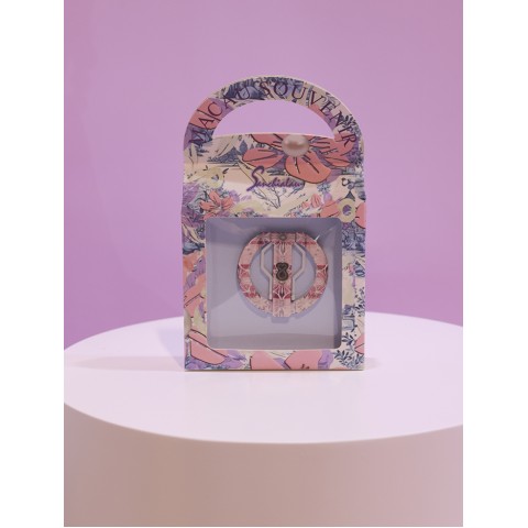 Suporte artístico de telemóvel - Série de flores e sonhos (Vermelho)