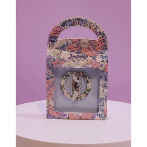 Suporte artístico de telemóvel - Série de flores e sonhos (Edição de Natal)