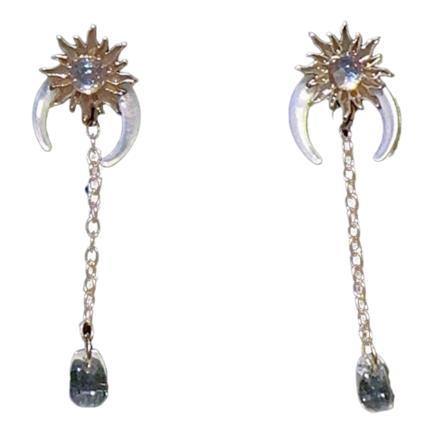 Ruins of St. Paul’s – Earrings [Stained Glass in Sun's Shape]