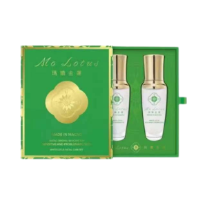 Conjunto de cuidados faciais com a essência da flor de lótus branca