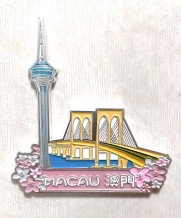 Íman de Frigorífico de Paisagem da Impressão de Macau — Torre de Macau