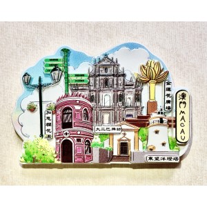 Macau Landscape Impression Fridge Magnet - Multiple-In-One (St. Paul’s)