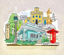 Macau Landscape Impression Fridge Magnet - Multiple-In-One (Taipa Houses)