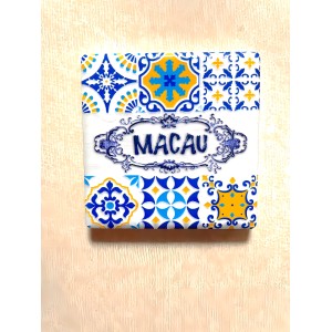 Macau Portuguese Tile Fridge Magnet - Multi-coloured