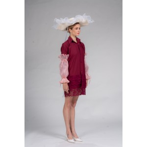 Shirt and Lace Dress