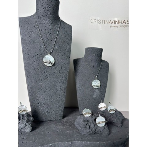 吊坠2款: Pendants silver and mother of pearl (S及M码)